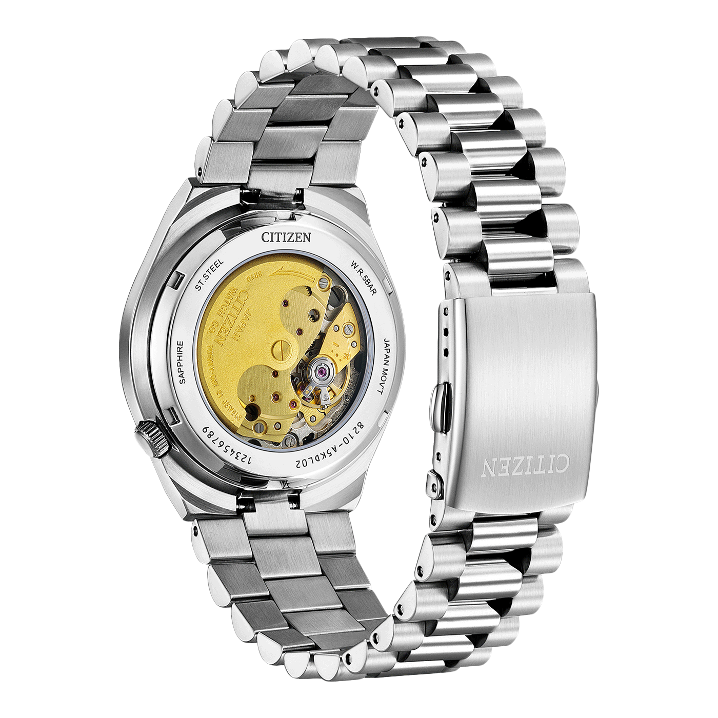 88W Reloj Citizen Tsuyosa Hombre Acero Esfera Amarilla - Detalle de esfera