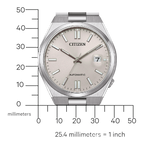 88W Reloj Citizen Tsuyosa Hombre Acero Esfera Amarilla - Vista lateral
