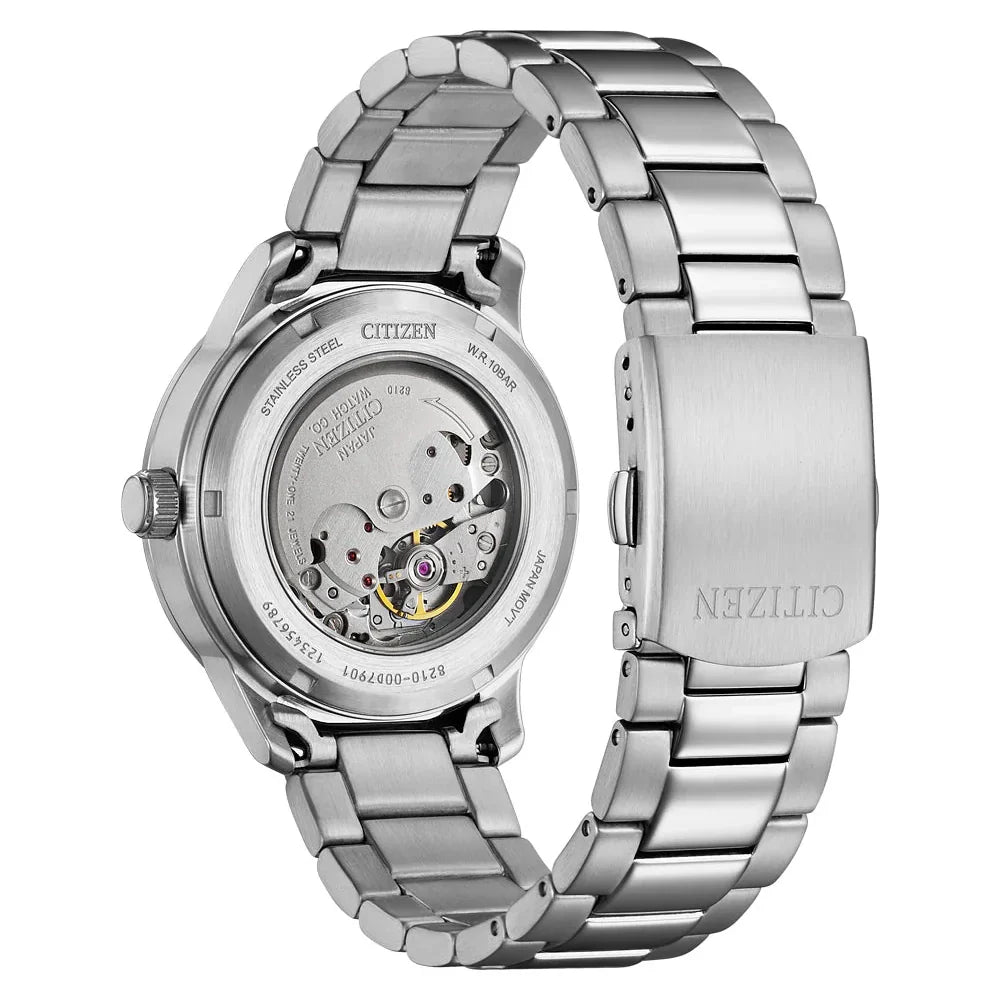 83E Reloj Citizen Mechanical Automático Hombre Pulsera Acero - Detalle de esfera