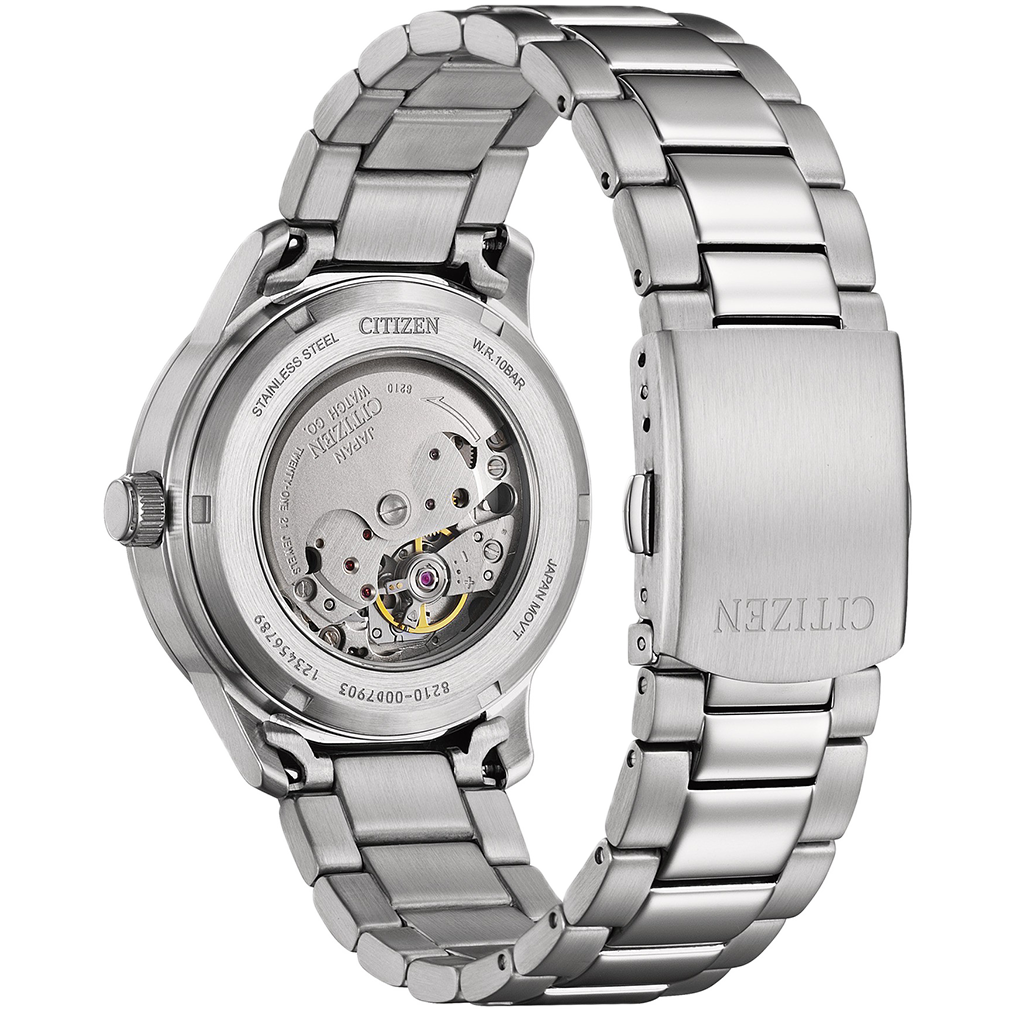 83L Reloj Citizen Mechanical Automático Hombre Acero Azul Claro - Vista lateral