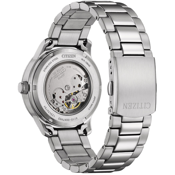 83L Reloj Citizen Mechanical Automático Hombre Acero Azul Claro - Vista lateral