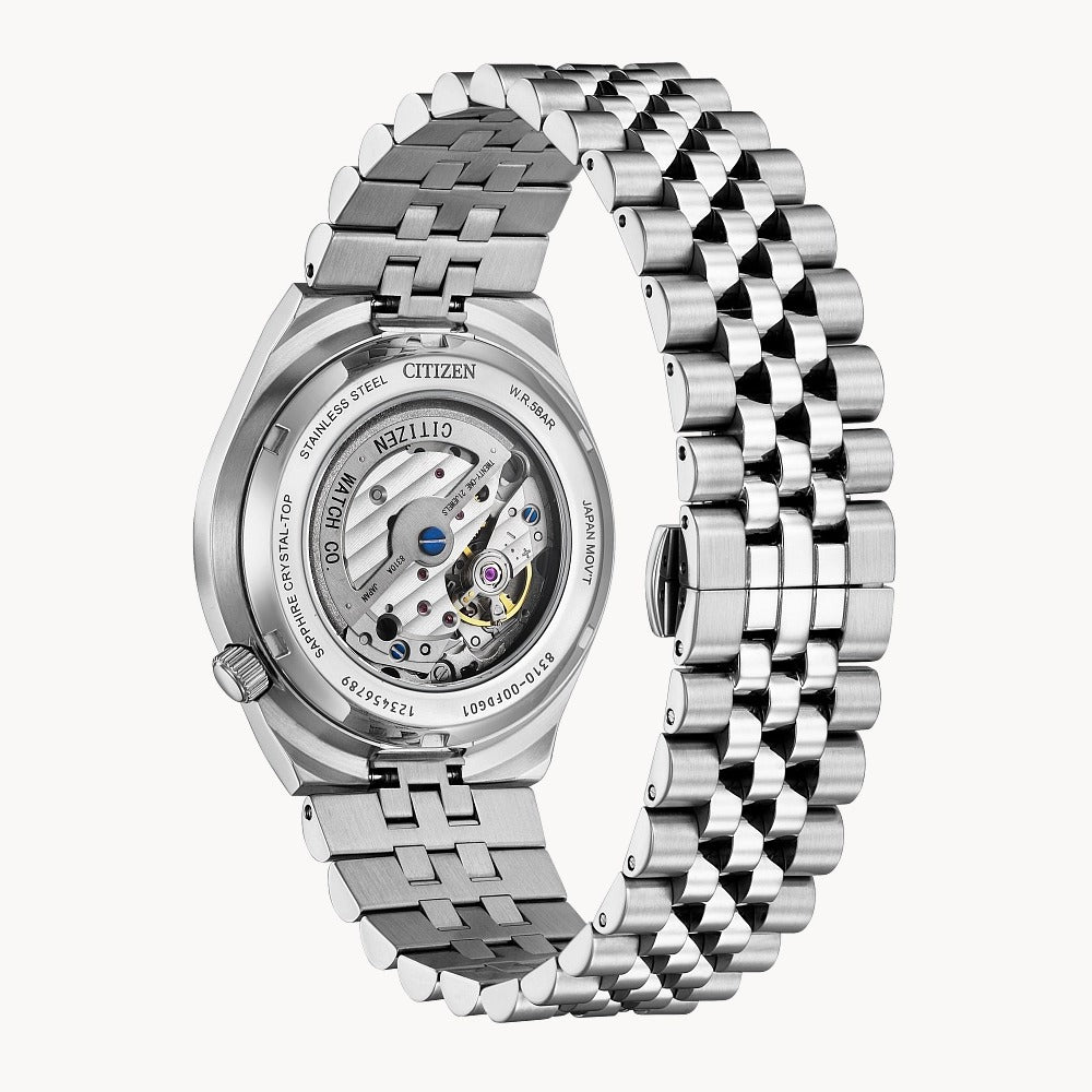 Citizen Tsuyosa 60 reloj de hombre NK0020-55E correa de metal plateado