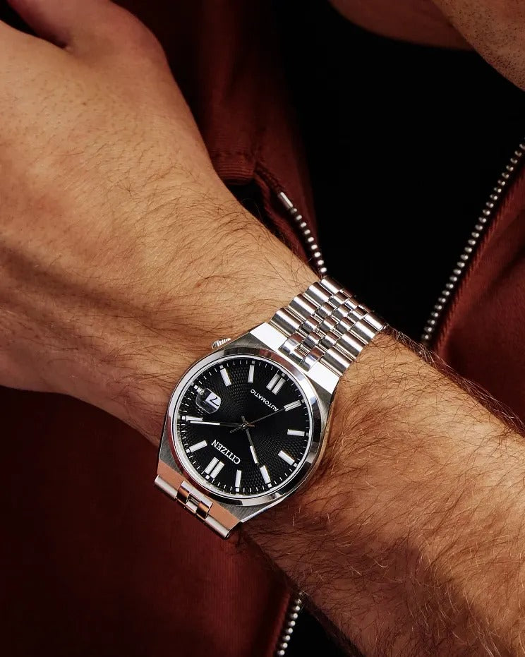 Citizen Tsuyosa 60 reloj de hombre NK0020-55E correa de metal plateado