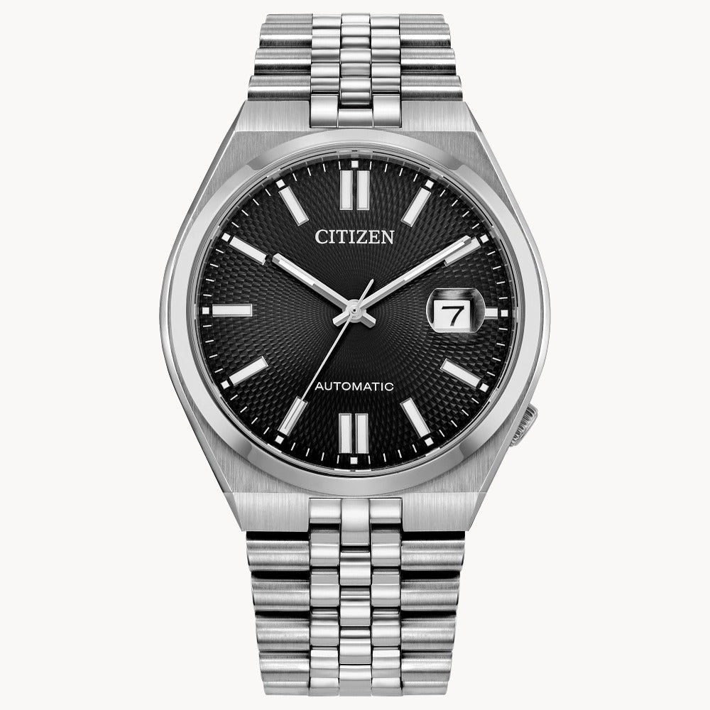 Citizen Tsuyosa 60 reloj de hombre NK0020-55E correa de metal plateado