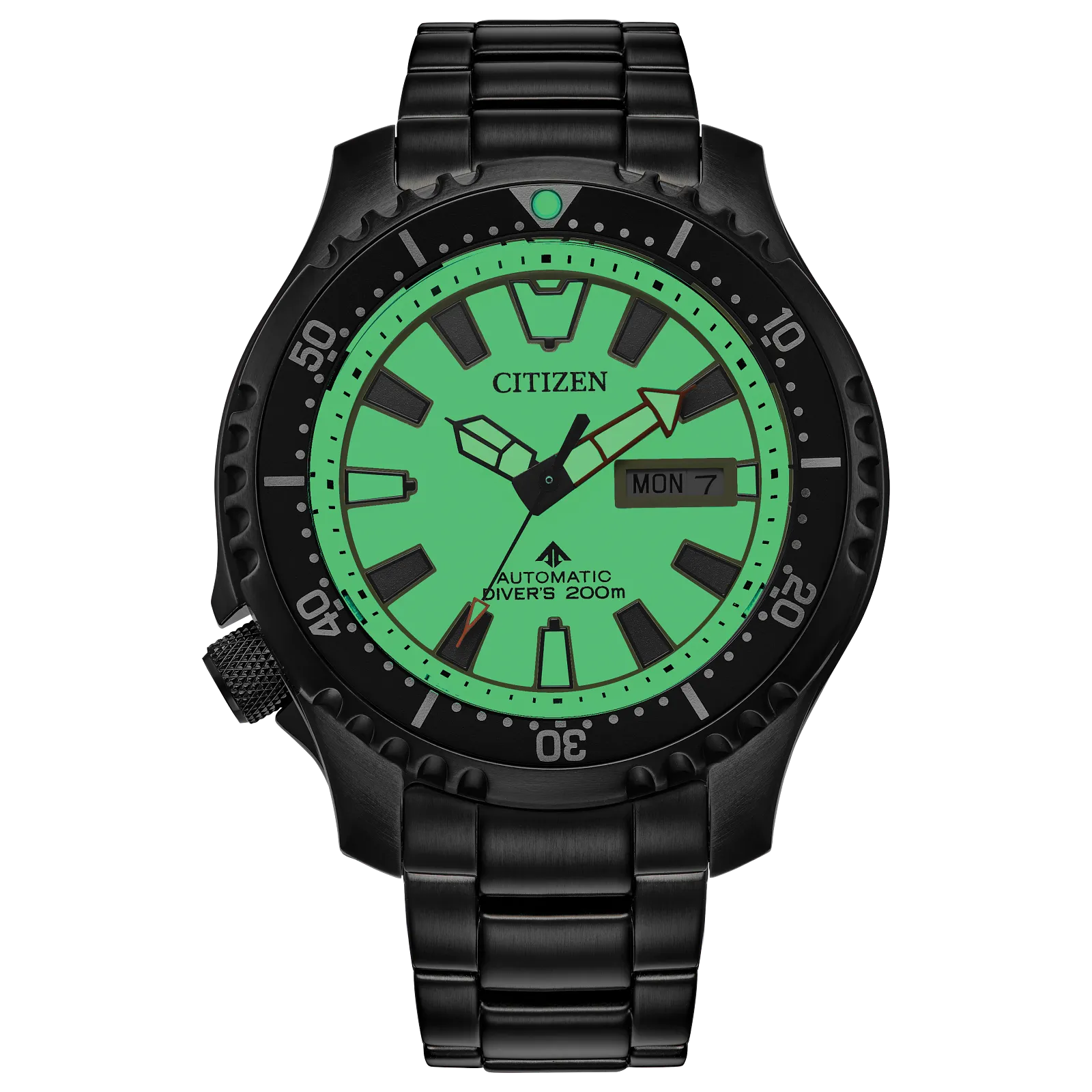 58X Reloj Citizen Promaster Dive Hombre Acero Negro - Vista lateral