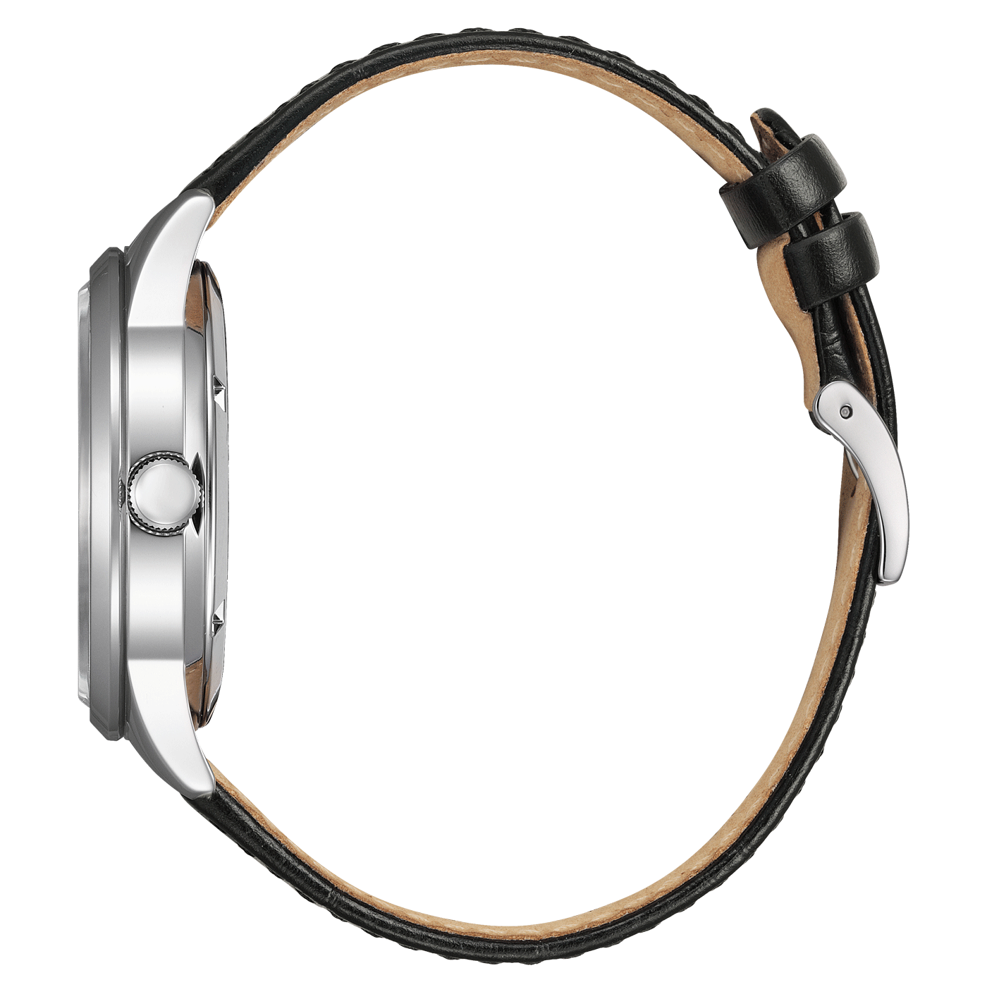 Reloj Citizen Automatico Hombre Correa Cuero Café - Detalle de esfera