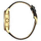 Reloj Citizen Automático Hombre Piel Negra Dorado - Detalle de esfera