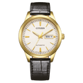 Reloj Citizen Automático Hombre Piel Negra Dorado - Reloj original en Guatemala