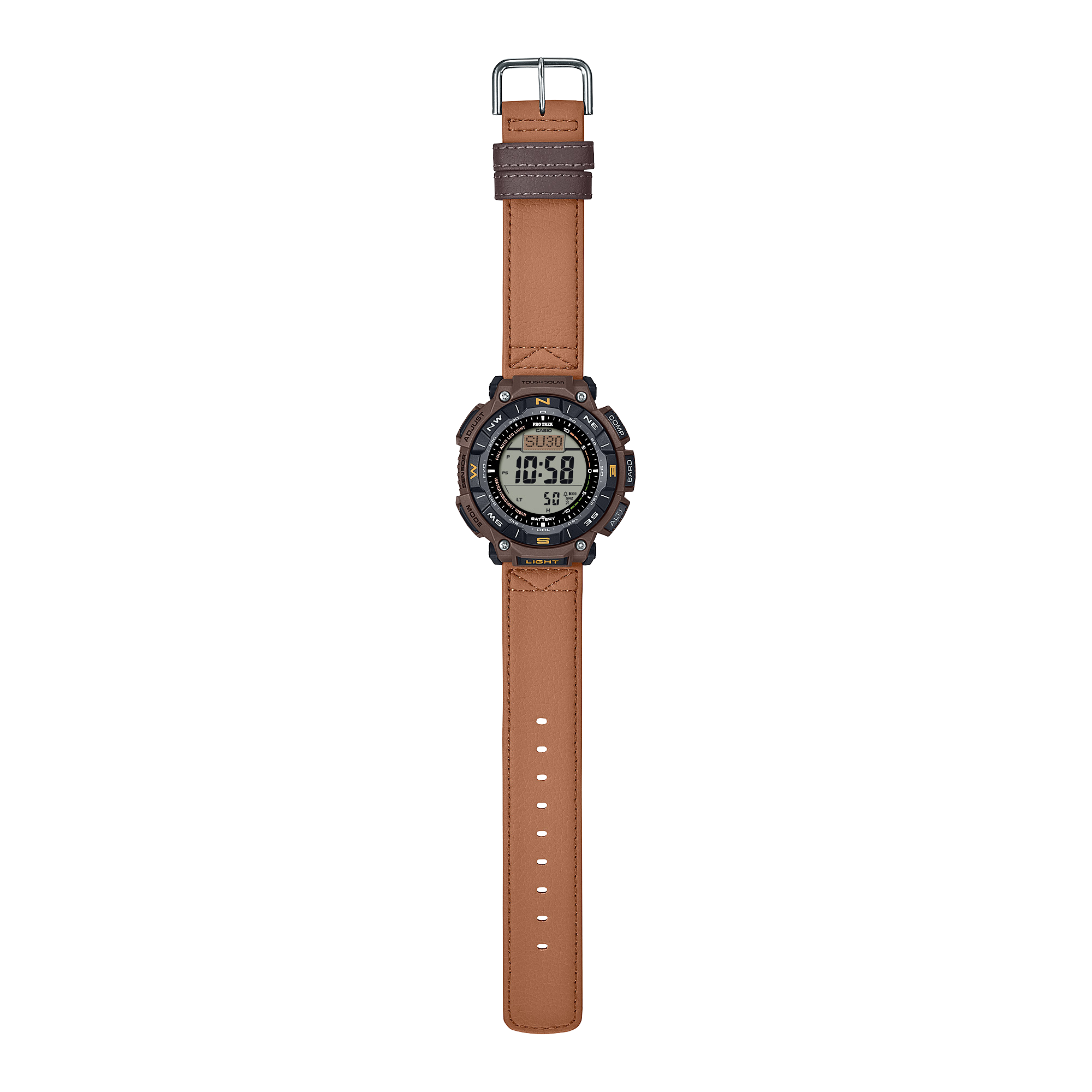 340L Reloj Casio Pro-Trek Hombre Correa Piel Marrón - Vista 5