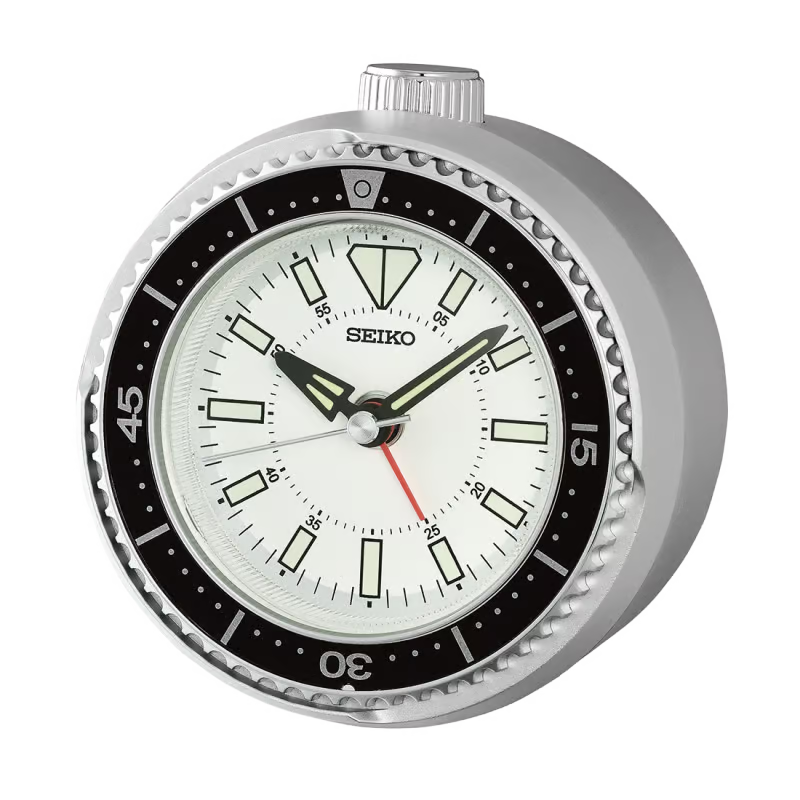 QHE207 Reloj despertador Seiko analógico - Plateado