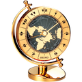 QHG106 Reloj Despertador de mesa Seiko Mapa Mundi - Dorado
