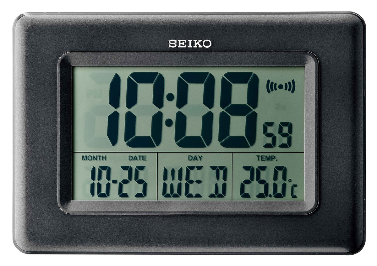 QHL058 Reloj Seiko despertador digital LCD - Negro