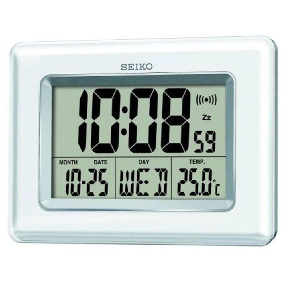 QHL058 Reloj Seiko despertador digital LCD - Blanco