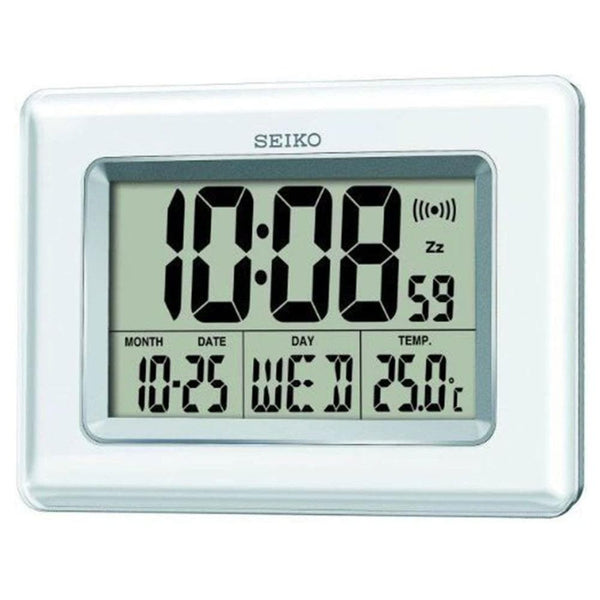 QHL058 Reloj Seiko despertador digital LCD - Blanco