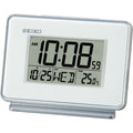 QHL068 Reloj Despertador Seiko Digital LCD Doble alarma - Blanco