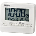 QHL086 Reloj Seiko Digital despertador LCD Estación Meteorológica con Termohigrómetro - Blanco