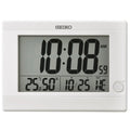 QHL089 Reloj Despertador Seiko Digital LCD de mesa o pared - Blanco - QHL089WN
