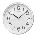 QXA014 Reloj Seiko de pared análogo circular - Plateado