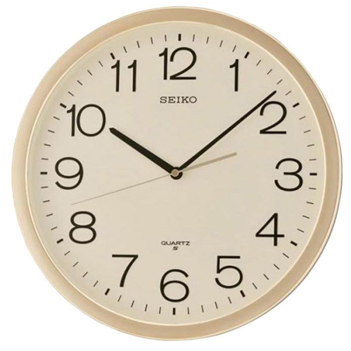 QXA020 Reloj de pared Seiko analógico 36 cm - Dorado