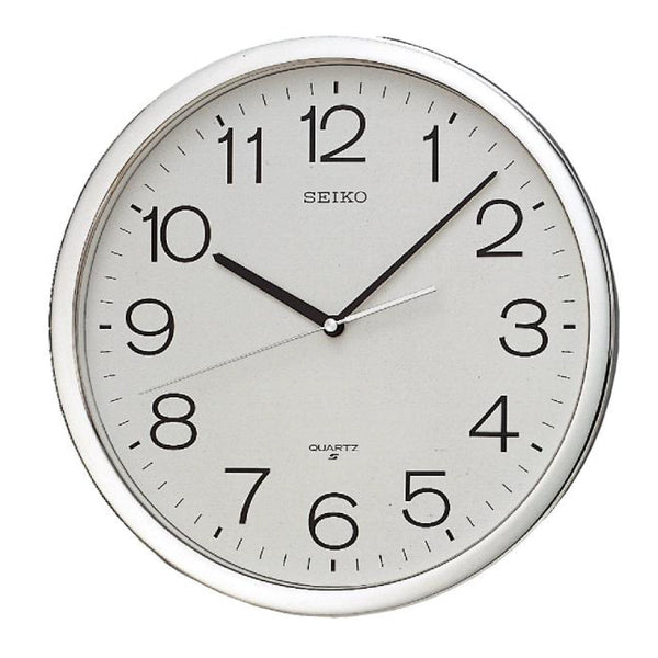 QXA020 Reloj de pared Seiko analógico 36 cm - Plateado