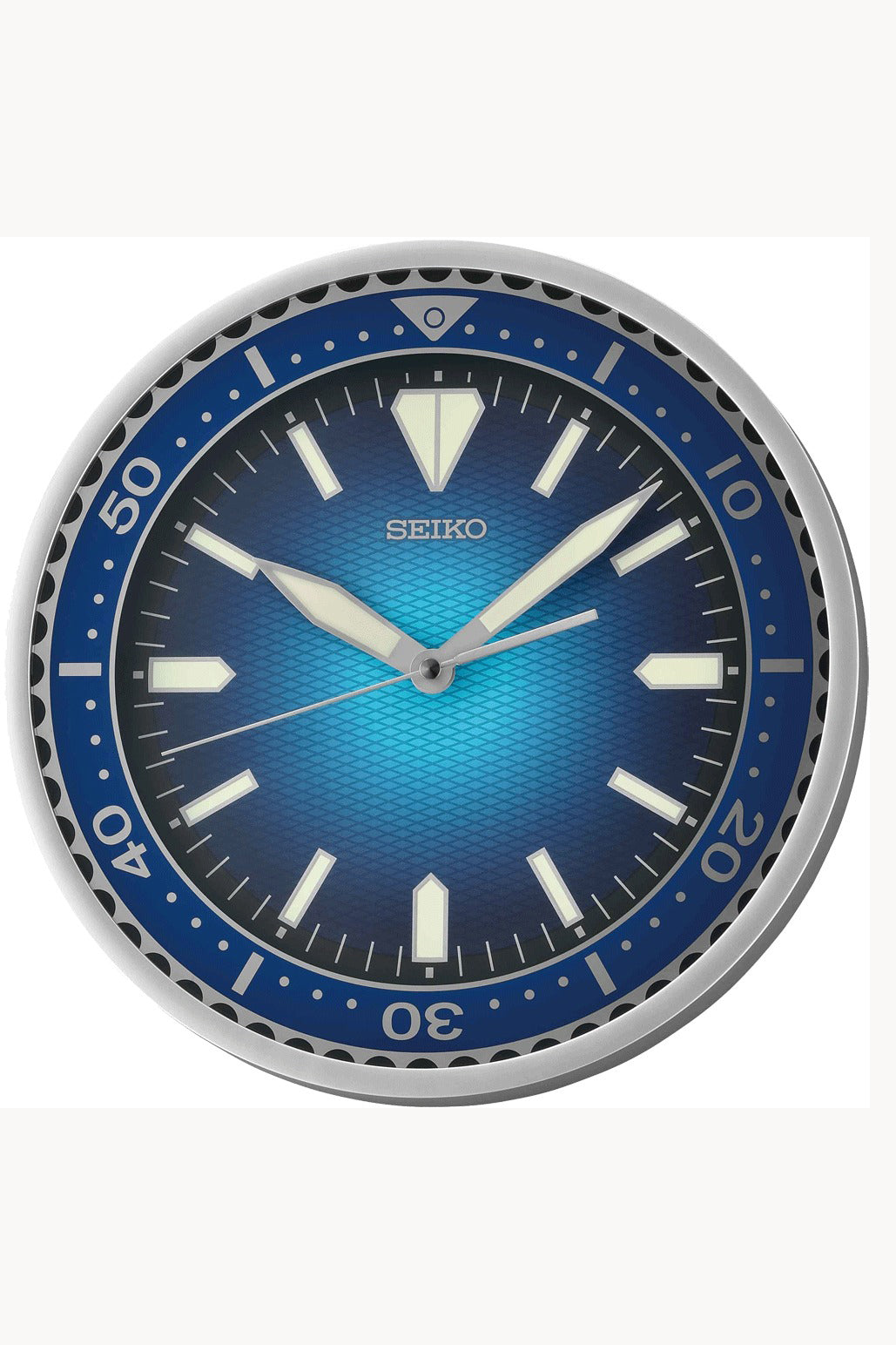 QXA791 Reloj de pared Seiko analógico LumiBrite 30 cm - Azul