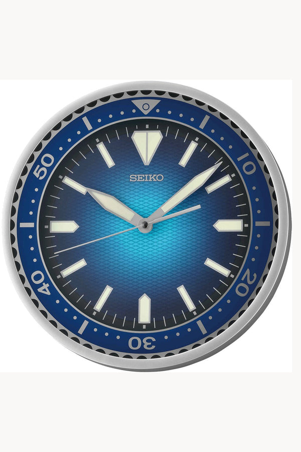 QXA791 Reloj de pared Seiko analógico LumiBrite 30 cm - Azul