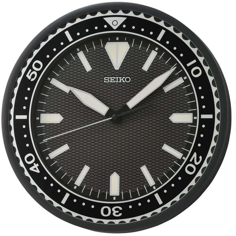 QXA791 Reloj de pared Seiko analógico LumiBrite 30 cm - Negro