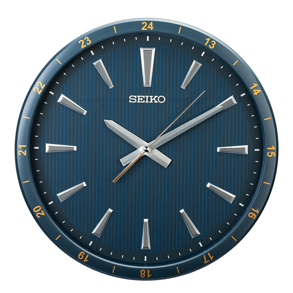 QXA802 Reloj Seiko de pared análogo 3D 35 cm - Azul