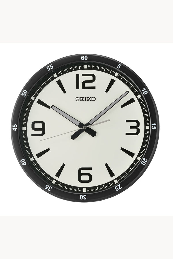QXA809 Reloj Seiko de pared analógico Lumibrite de hombre - Negro