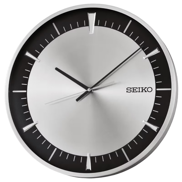QXA840SN Reloj Seiko de pared analógico elegante - Plateado