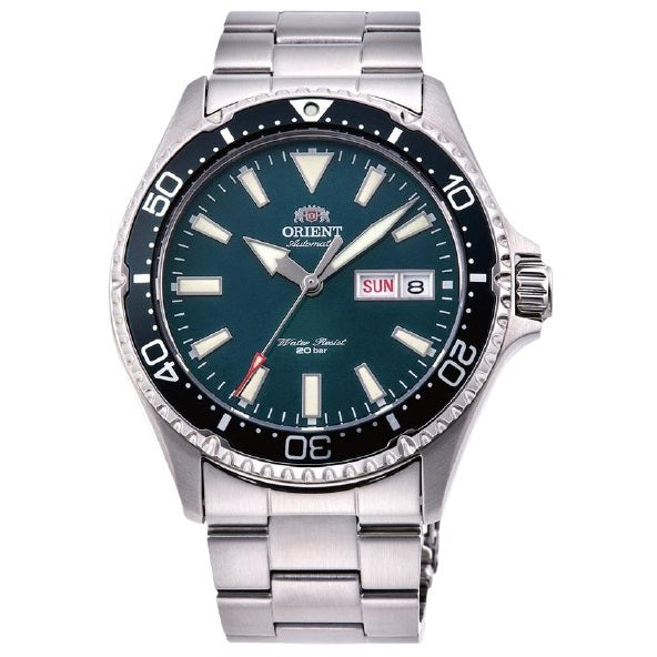 RA-AA0004E Reloj Orient Kamasu Hombre Acero Esfera Verde - Reloj original en Guatemala