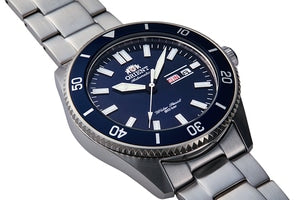 RA-AA0009L Reloj Orient Kamasu Hombre Acero Azul Marino - Vista lateral