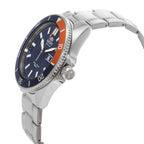 RA-AA0913L19B Reloj Orient Kamasu Hombre Acero Azul Naranja - Detalle de esfera