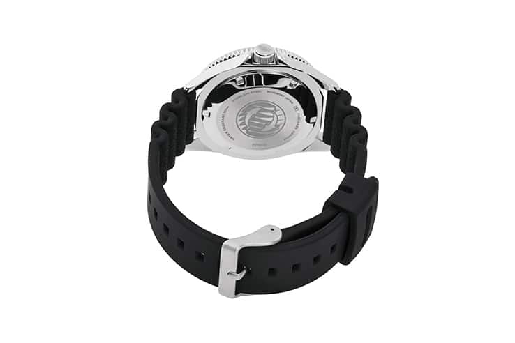 RA-AA0916L Reloj Orient Kanno Hombre Acero Caucho Azul - Vista lateral