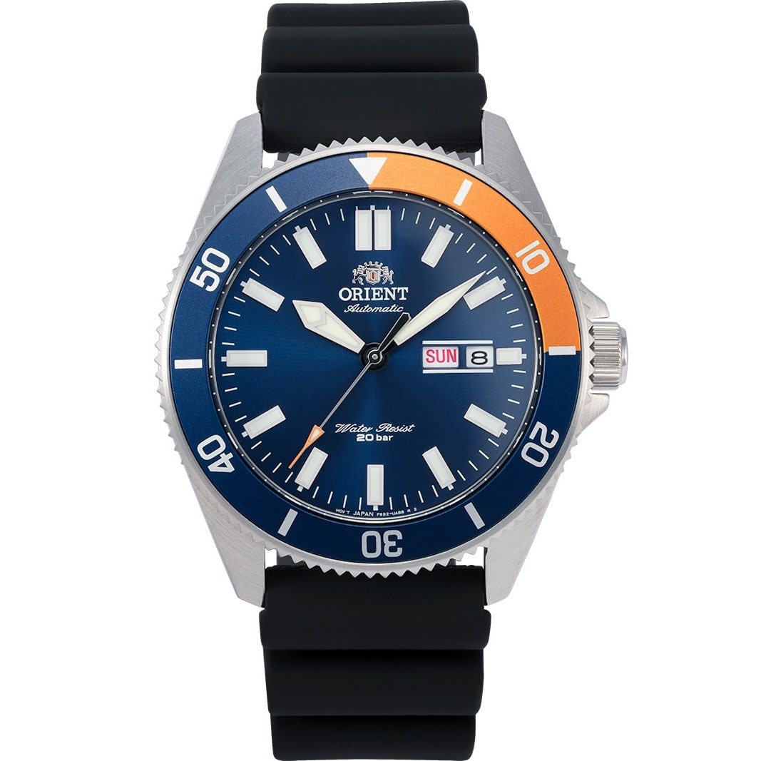 RA-AA0916L Reloj Orient Kanno Hombre Acero Caucho Azul - Reloj original en Guatemala