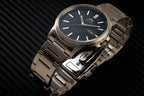 RA-AA0C01B Reloj Orient Sport Hombre Correa de Acero Esfera Negra - Vista lateral