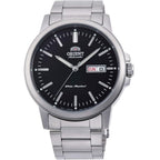 RA-AA0C01B Reloj Orient Sport Hombre Correa de Acero Esfera Negra - Reloj original en Guatemala