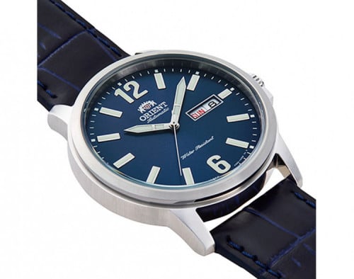 RA-AA0C05L19B Reloj Orient Automatic Hombre Correa Cuero Azul - Vista lateral