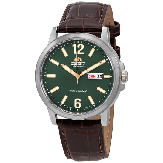 RA-AA0C06E19B Reloj Orient Sport Hombre Correa Cuero Marrón Esfera - Reloj original en Guatemala