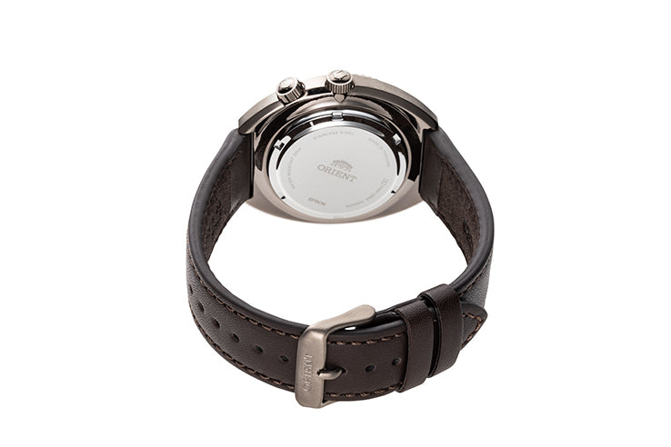 RA-AA0E06B Reloj Orient Sport Hombre Acero Bronceado Cuero