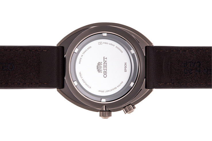 RA-AA0E06B Reloj Orient Sport Hombre Acero Bronceado Cuero
