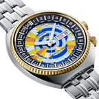 RA-AA0E08Y Reloj Orient World Map Hombre Acero Multicolor