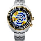 RA-AA0E08Y Reloj Orient World Map Hombre Acero Multicolor