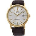 RA-AC0F04S Reloj Orient Symphony Automático Hombre Dorado Cuero Marrón