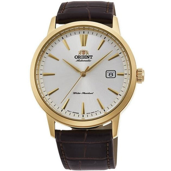 RA-AC0F04S Reloj Orient Symphony Automático Hombre Dorado Cuero Marrón