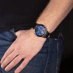 RA-AC0J05L Reloj Orient Contemporary Hombre Cuero Negro Azul