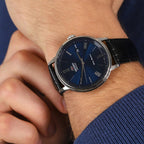RA-AC0J05L Reloj Orient Contemporary Hombre Cuero Negro Azul
