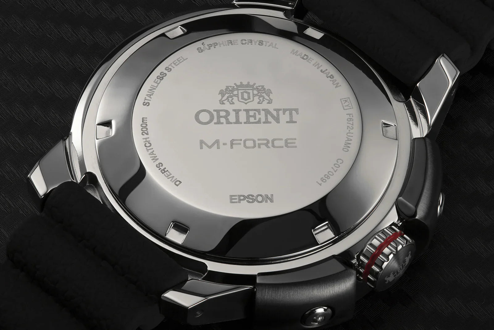 RA-AC0L04L Reloj Orient M-Force Hombre Correa Caucho Negro