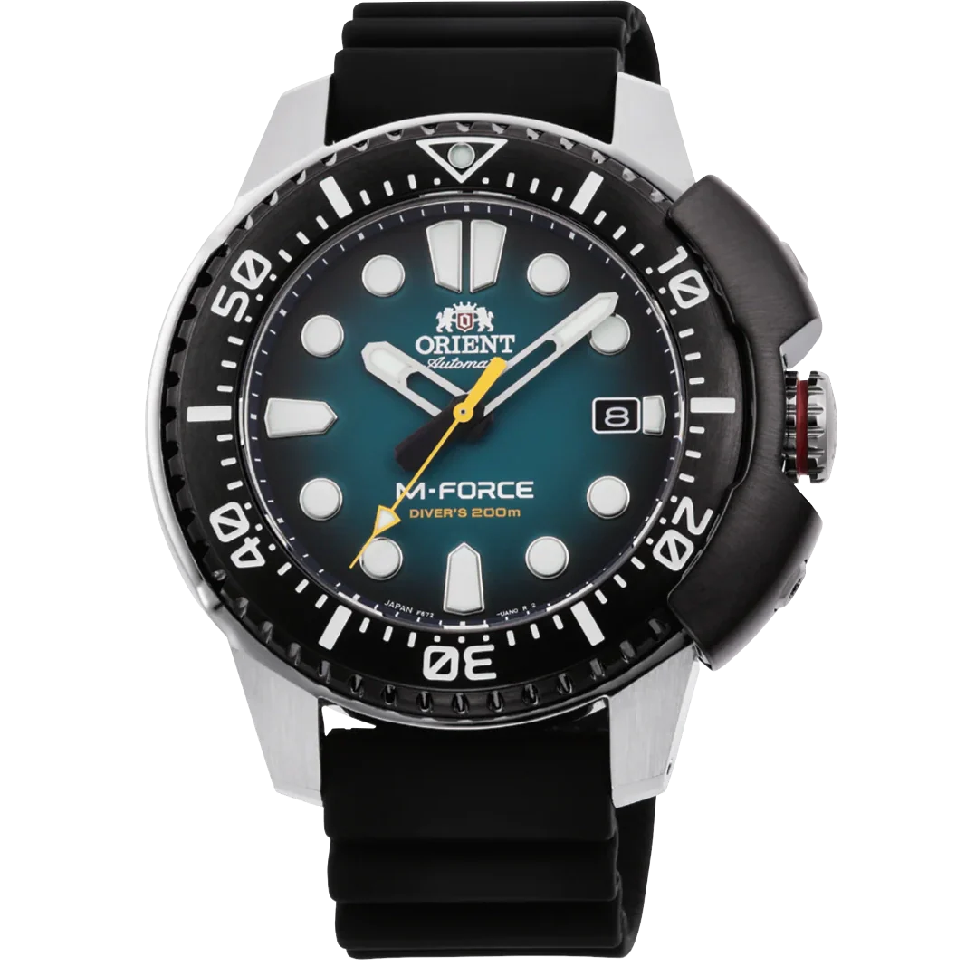 RA-AC0L04L Reloj Orient M-Force Hombre Correa Caucho Negro