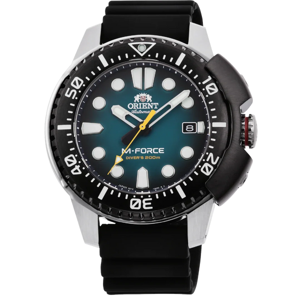 RA-AC0L04L Reloj Orient M-Force Hombre Correa Caucho Negro